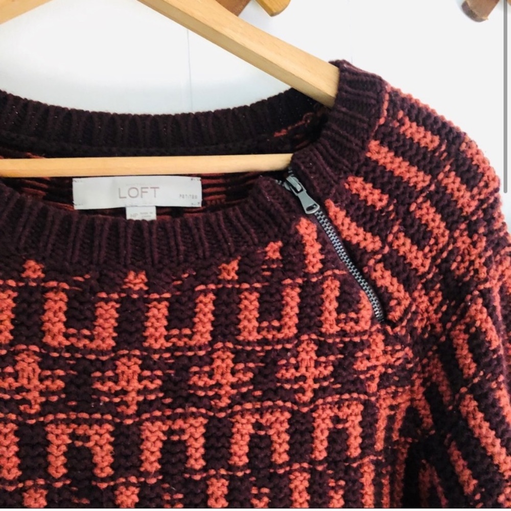 Loft Wool Blend Thick Autumn Knit Sweater Medium - Picture 2 of 5